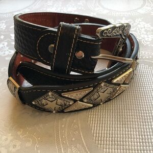 West Star Genuine Leather Longhorn Steer Buckle Western Style Belt Men’s Size M